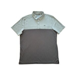 Travis Mathew Shirt Men XL Blue Golf Polo Short Sleeve Performance Cotton Preppy
